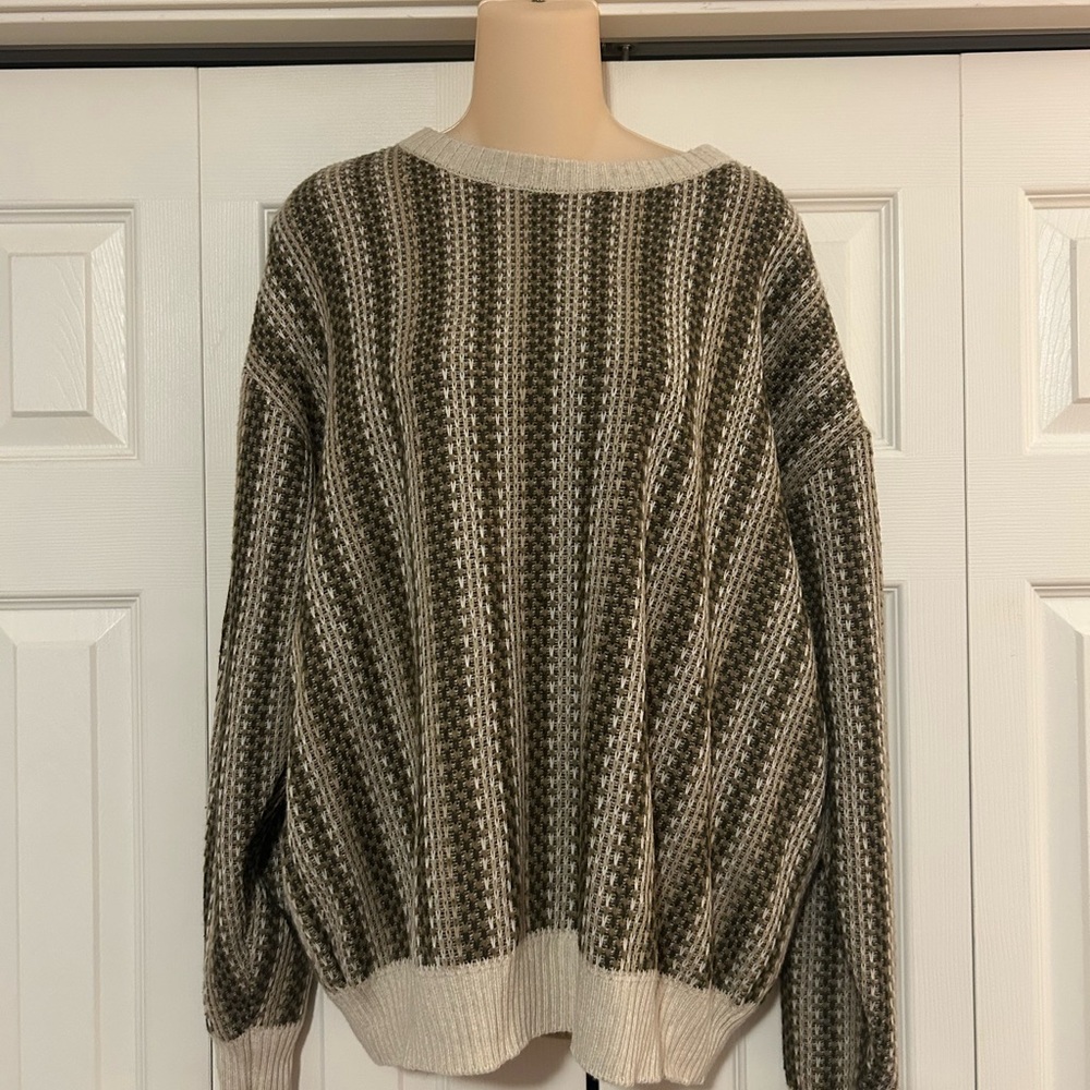 Munsingwear Striped Vintage 1990s Sweater - Black and Cream